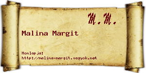 Malina Margit névjegykártya